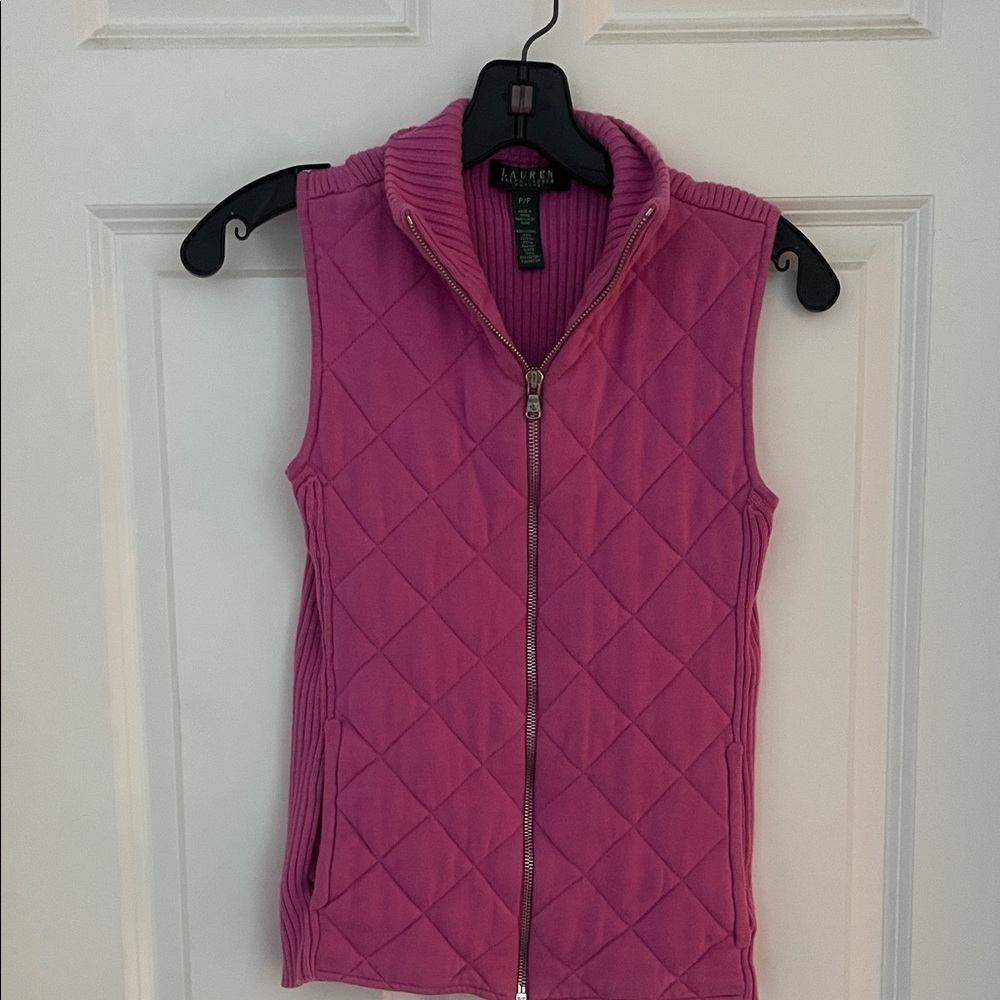 Ralph Lauren Women's Fuchsia Quilted Vest